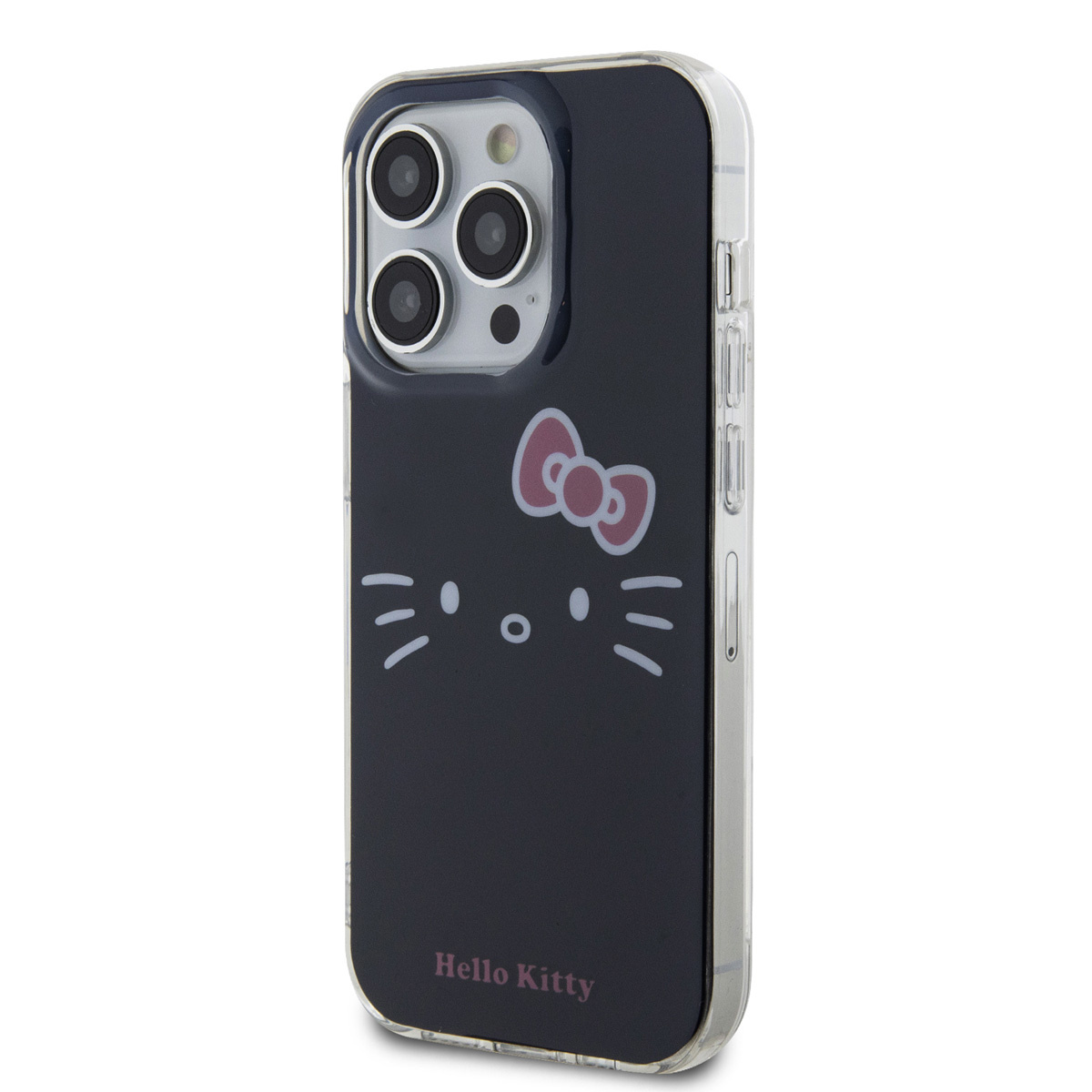 Hello Kitty Hello Kitty iPhone 15 Pro Max TPU Back Cover hoesje - Kitty Face - Zwart, foto 2 van 6