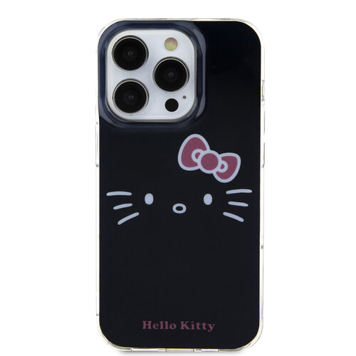 Hello Kitty Hello Kitty iPhone 15 Pro Max TPU Back Cover - Kitty Face - Black