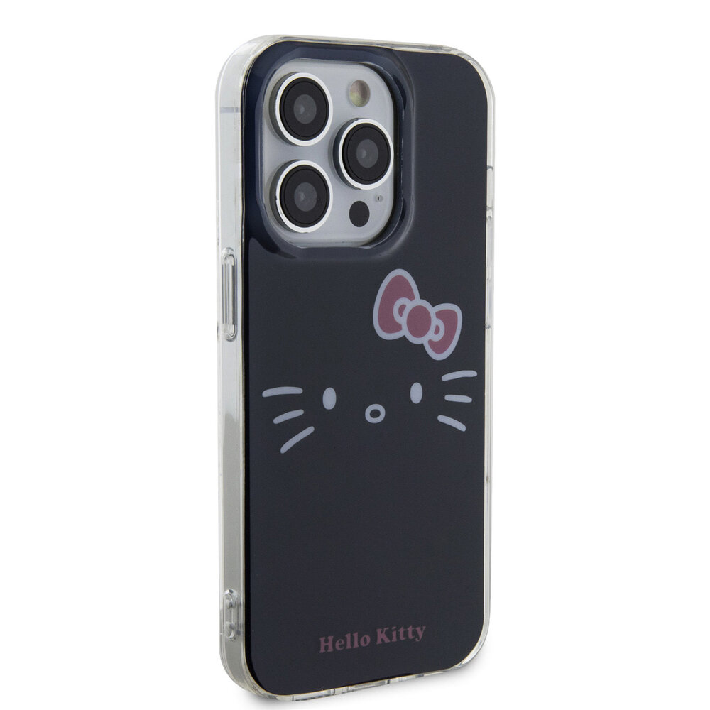 Hello Kitty Hello Kitty iPhone 15 Pro Max TPU Back Cover hoesje - Kitty Face - Zwart Hello Kitty Hello Kitty iPhone 15 Pro Max TPU Back Cover hoesje - Kitty Face - Zwart