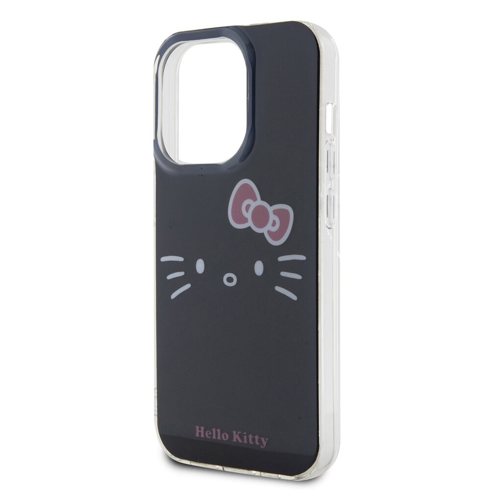 Hello Kitty Hello Kitty iPhone 15 Pro Max TPU Back Cover hoesje - Kitty Face - Zwart Hello Kitty Hello Kitty iPhone 15 Pro Max TPU Back Cover hoesje - Kitty Face - Zwart