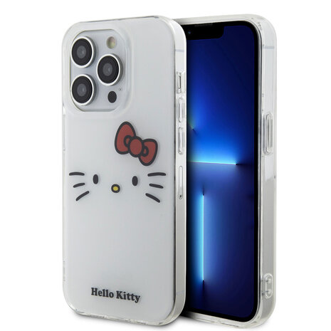 Hello Kitty Hello Kitty iPhone 15 Pro Max TPU Back Cover hoesje - Kitty Face - Wit Hello Kitty Hello Kitty iPhone 15 Pro Max TPU Back Cover hoesje - Kitty Face - Wit