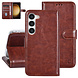 UNIQ Accessory UNIQ Accessory Galaxy S23 Book Case hoesje - Pasjeshouder voor 3 pasjes - Magneetsluiting - Hanger - Bruin UNIQ Accessory UNIQ Accessory Galaxy S23 Book Case hoesje - Pasjeshouder voor 3 pasjes - Magneetsluiting - Hanger - Bruin