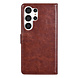 UNIQ Accessory UNIQ Accessory Galaxy S23 Ultra Book type case - Card holder for 3 cards - Magnetic closure - Brown UNIQ Accessory UNIQ Accessory Galaxy S23 Ultra Book type case - Card holder for 3 cards - Magnetic closure - Brown