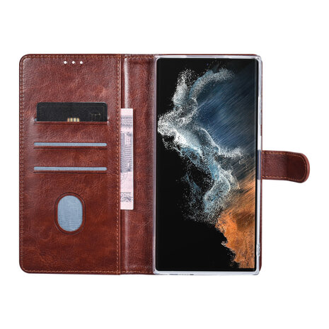 UNIQ Accessory UNIQ Accessory Galaxy S23 Ultra Book type case - Card holder for 3 cards - Magnetic closure - Brown UNIQ Accessory UNIQ Accessory Galaxy S23 Ultra Book type case - Card holder for 3 cards - Magnetic closure - Brown
