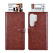 UNIQ Accessory UNIQ Accessory Galaxy S23 Ultra Book type case - Card holder for 3 cards - Magnetic closure - Brown UNIQ Accessory UNIQ Accessory Galaxy S23 Ultra Book type case - Card holder for 3 cards - Magnetic closure - Brown