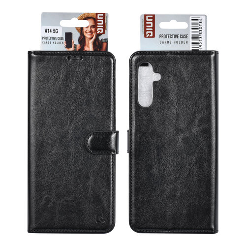 UNIQ Accessory UNIQ Accessory Galaxy A14 5G Book type case - Card holder for 3 cards - Magnetic closure - Black