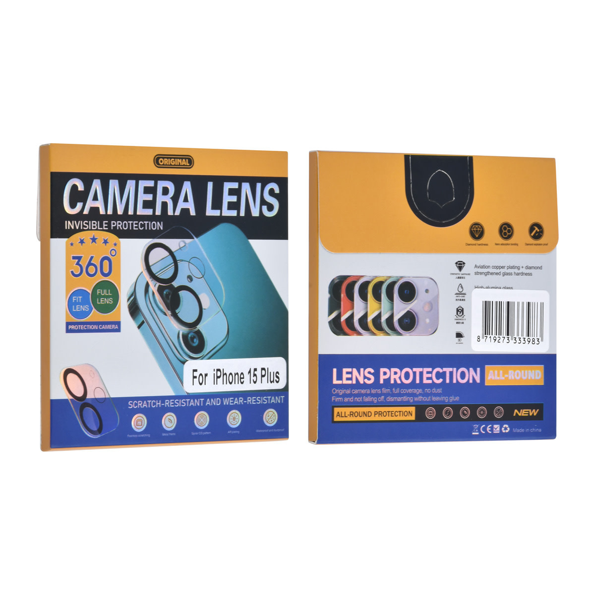 iPhone 15 Plus Lens Protector - Transparant, foto 3 van 3