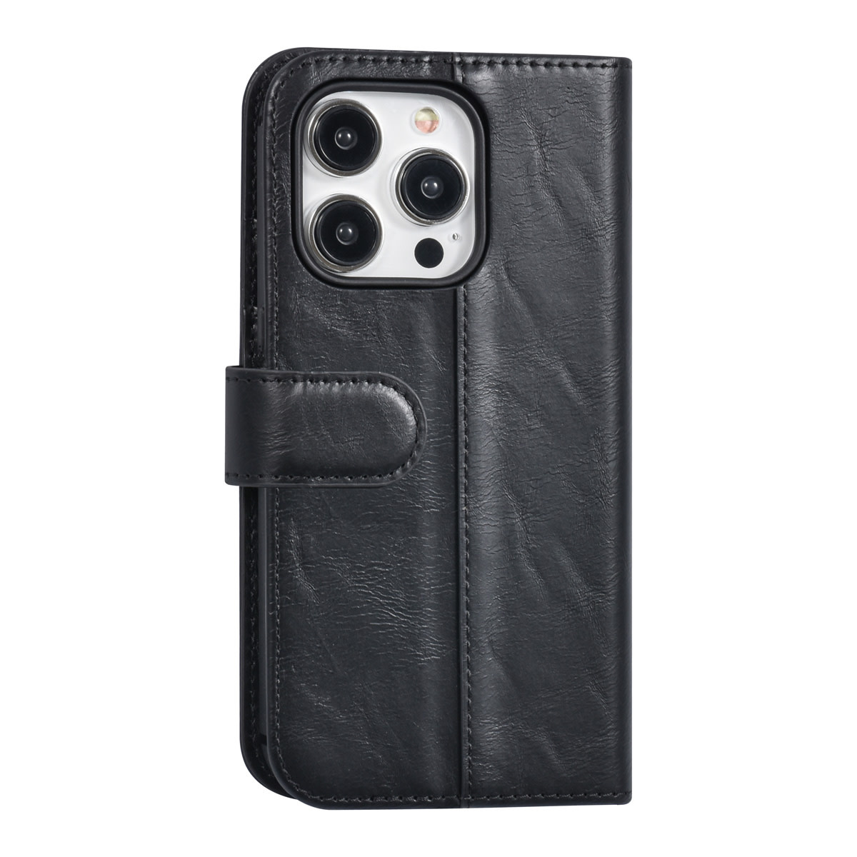 UNIQ Accessory UNIQ Accessory iPhone 15 Pro Book Case hoesje - Pasjeshouder voor 3 pasjes - Magneetsluiting - Zwart, foto 3 van 5