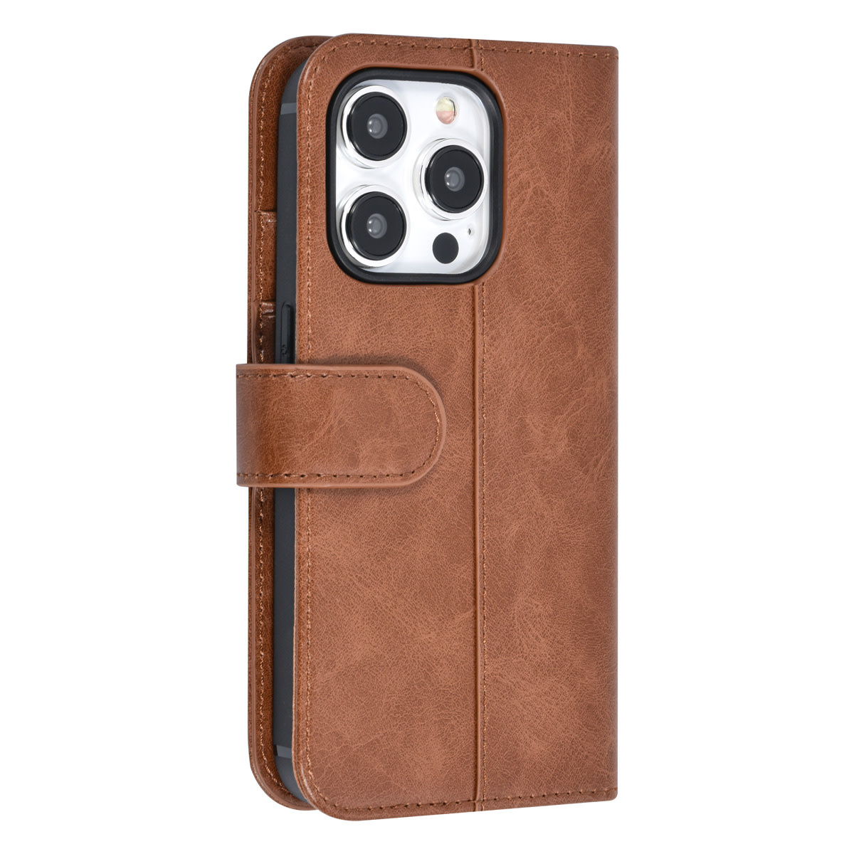 UNIQ Accessory UNIQ Accessory iPhone 15 Pro Book Case hoesje - Pasjeshouder voor 3 pasjes - Magneetsluiting - LichtBruin, foto 3 van 5