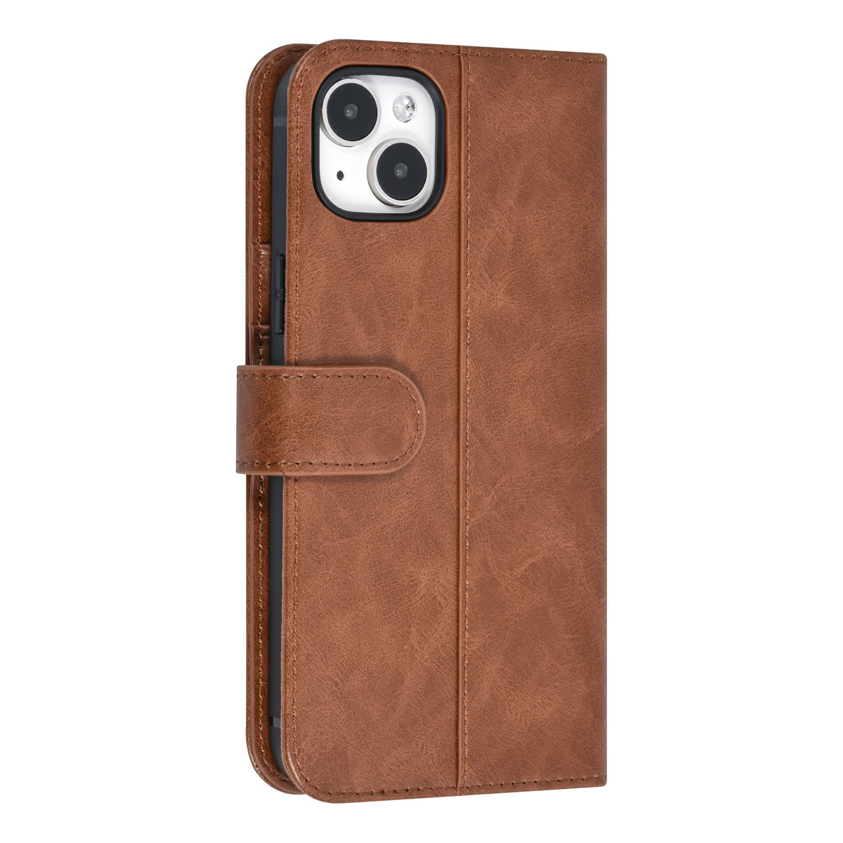 UNIQ Accessory UNIQ Accessory iPhone 15 & 14 Plus Book Case hoesje - Pasjeshouder voor 3 pasjes - Magneetsluiting - LichtBruin, foto 3 van 5