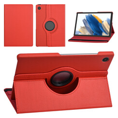Samsung Tab A8 10.5 2022 Bücherregal Tablet-Hülle - 360 Graden Draaibaar - Rot