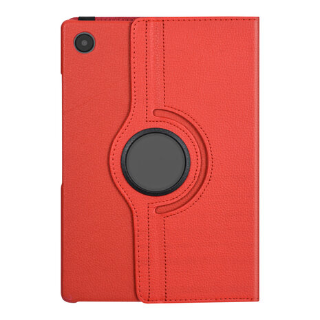 Samsung Tab A8 10.5 2022 Bücherregal Tablet-Hülle - 360 Graden Draaibaar - Rot Samsung Tab A8 10.5 2022 Bücherregal Tablet-Hülle - 360 Graden Draaibaar - Rot