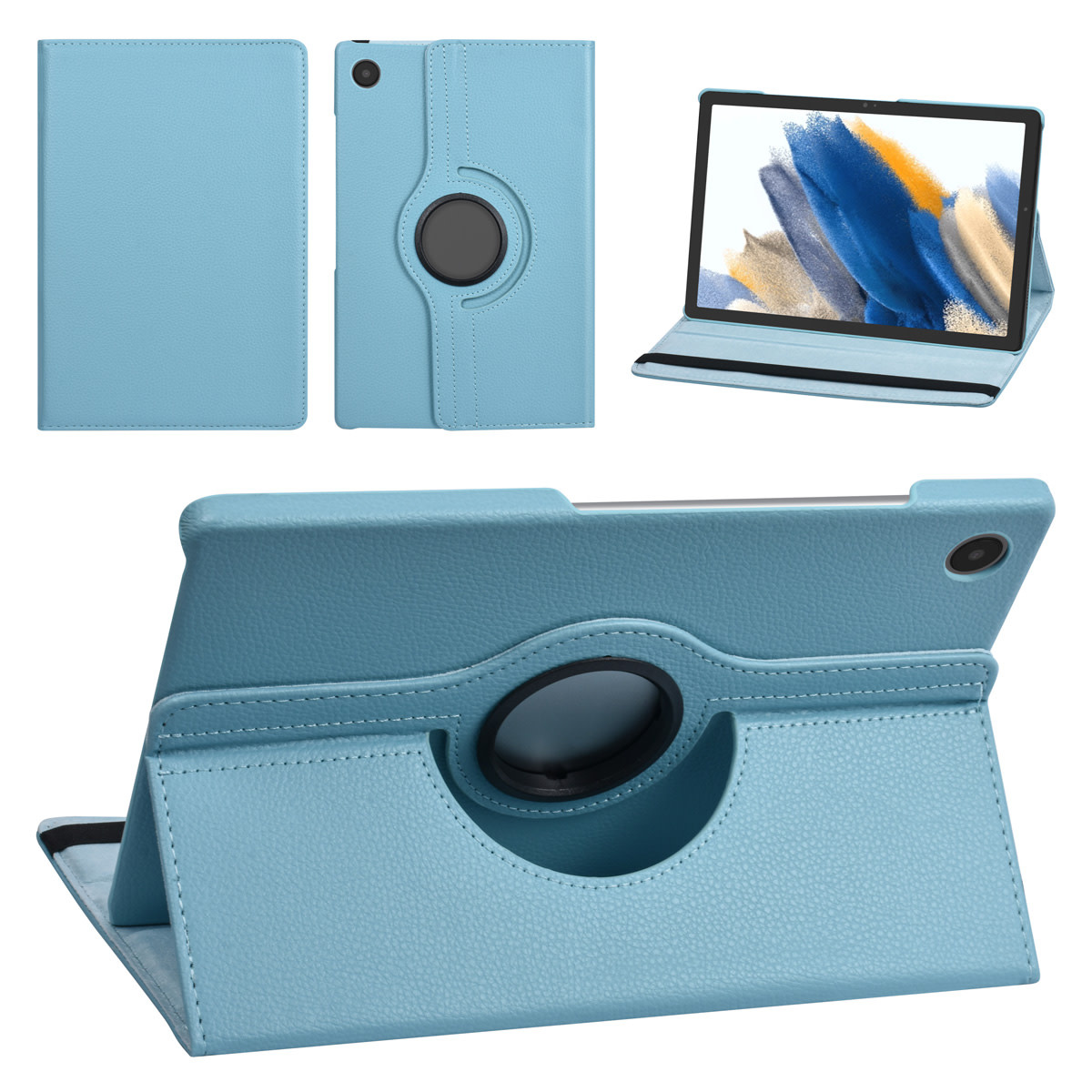Samsung Tab A8 10.5 2022 Book Case Tablet hoesje - 360 Graden Draaibaar - LichtBlauw