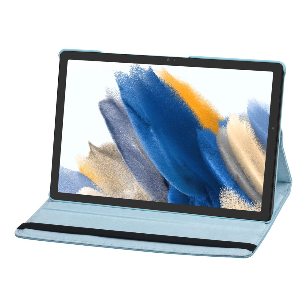 Samsung Tab A8 10.5 2022 Bücherregal Tablet-Hülle - 360 Graden Draaibaar - Hellblau Samsung Tab A8 10.5 2022 Bücherregal Tablet-Hülle - 360 Graden Draaibaar - Hellblau