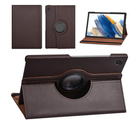 Samsung Tab A8 10.5 2022 Bücherregal Tablet-Hülle - 360 Graden Draaibaar - Braun Samsung Tab A8 10.5 2022 Bücherregal Tablet-Hülle - 360 Graden Draaibaar - Braun