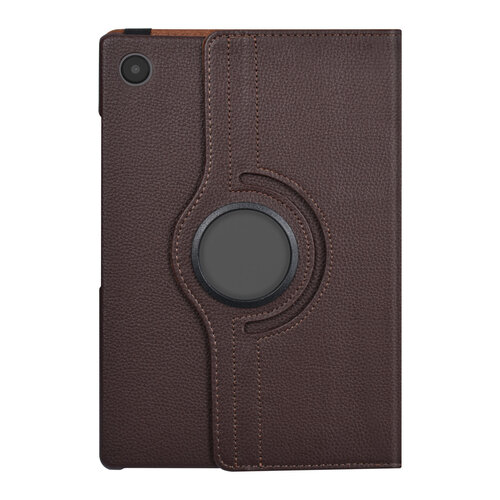Samsung Tab A8 10.5 2022 Bücherregal Tablet-Hülle - 360 Graden Draaibaar - Braun