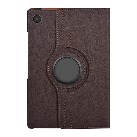 Samsung Tab A8 10.5 2022 Book Case Tablet hoesje - 360 Graden Draaibaar - Bruin Samsung Tab A8 10.5 2022 Book Case Tablet hoesje - 360 Graden Draaibaar - Bruin