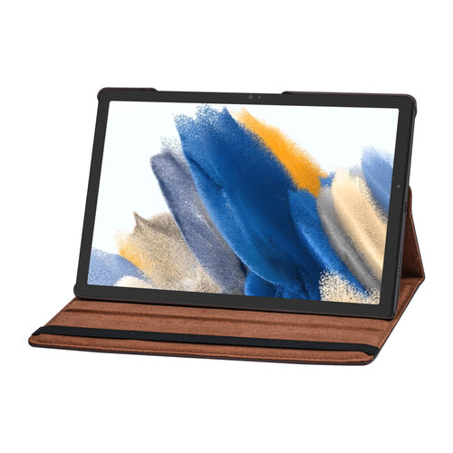 Samsung Tab A8 10.5 2022 Bücherregal Tablet-Hülle - 360 Graden Draaibaar - Braun