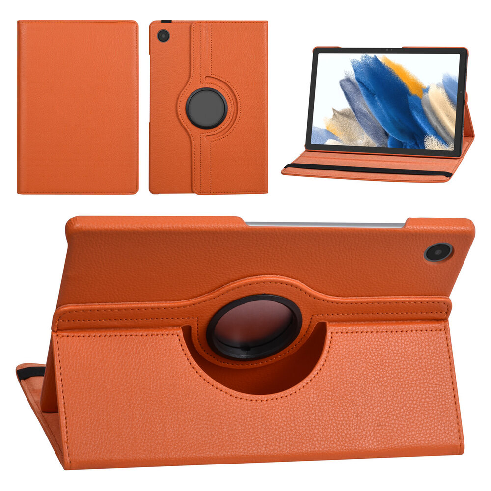 Samsung Tab A8 10.5 2022 Tablet Housse - 360 Graden Draaibaar - Orange Samsung Tab A8 10.5 2022 Tablet Housse - 360 Graden Draaibaar - Orange