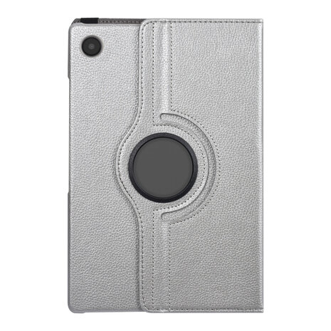 Samsung Tab A8 10.5 2022 Book Case Tablet hoesje - 360 Graden Draaibaar - Zilver Samsung Tab A8 10.5 2022 Book Case Tablet hoesje - 360 Graden Draaibaar - Zilver