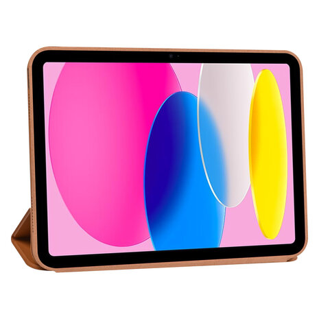 Apple iPad 10.9 (2022) Book Case Tablet hoesje - Smart Case - LichtBruin Apple iPad 10.9 (2022) Book Case Tablet hoesje - Smart Case - LichtBruin