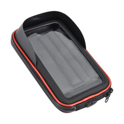 UNIQ Accessory Wetterfester Fahrradhalter – 360 Grad drehbar – Rote linie - Schwarz