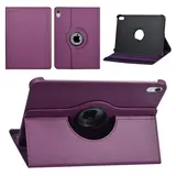 Apple iPad 10.9 (2022) & Apple iPad 11 (2025) Book Case Tablet - 360 degrees rotatable - Purple