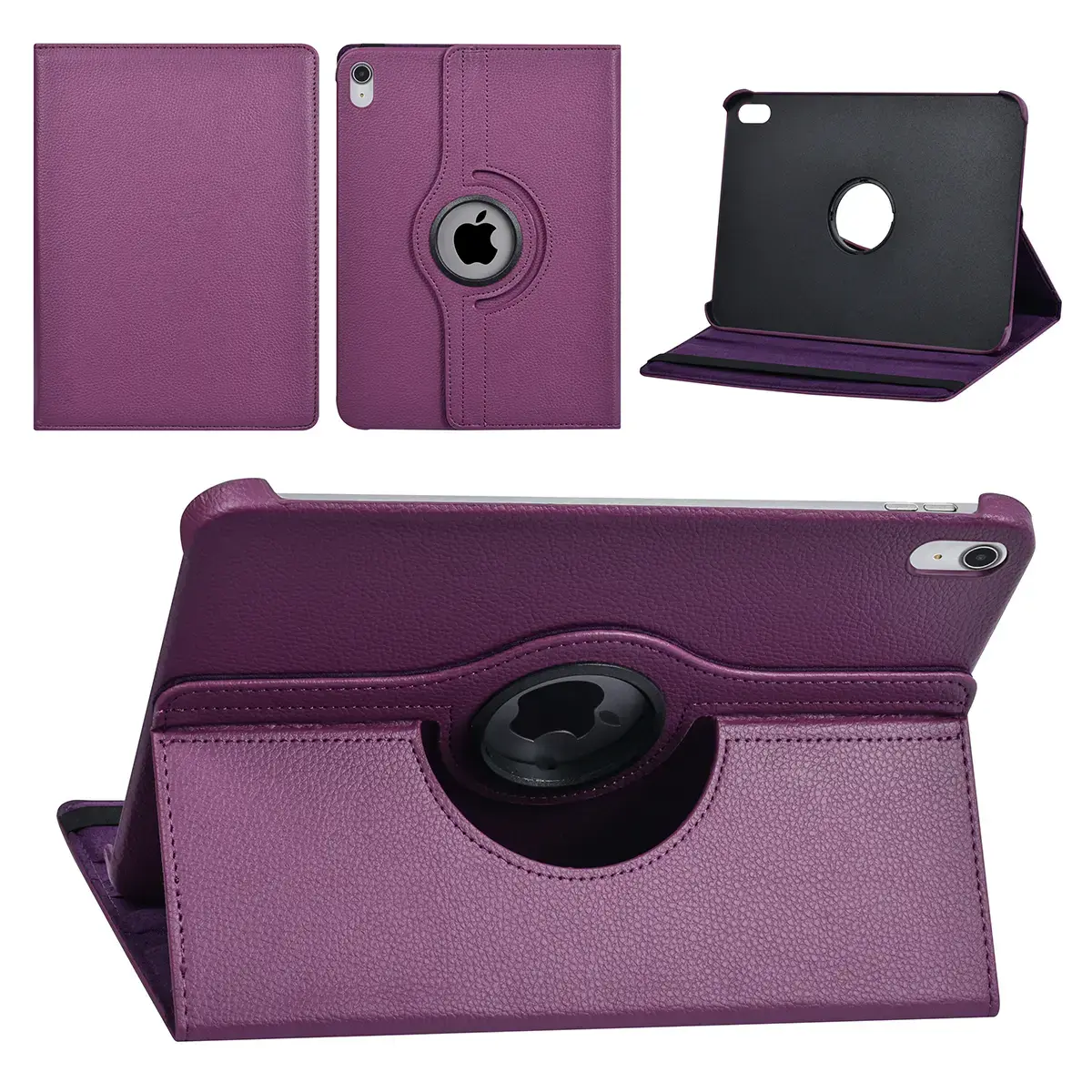 Apple iPad 10.9 (2022) Book Case Tablet hoesje - 360 Graden Draaibaar - Paars