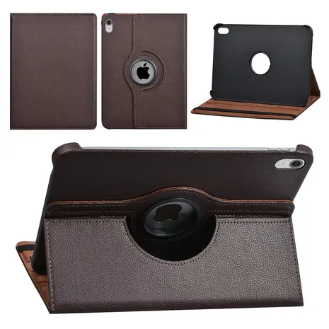 Apple iPad 10.9 (2022) Book Case Tablet hoesje - 360 Graden Draaibaar - Bruin Apple iPad 10.9 (2022) Book Case Tablet hoesje - 360 Graden Draaibaar - Bruin