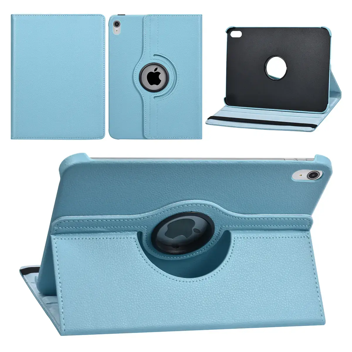 Apple iPad 10.9 (2022) Book Case Tablet hoesje - 360 Graden Draaibaar - LichtBlauw