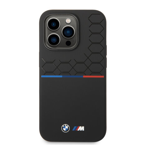 BMW BMW iPhone 15 Pro Hardcase-Rückseite - Silicone Pattern - Schwarz