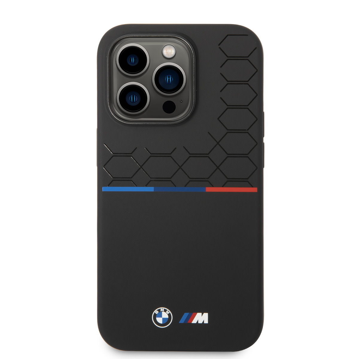 BMW BMW iPhone 15 Pro Hardcase hoesje - Silicone Pattern - Zwart, foto 3 van 6