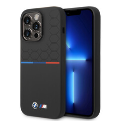 BMW iPhone 15 Pro Hardcase-Rückseite - Silicone Pattern - Schwarz