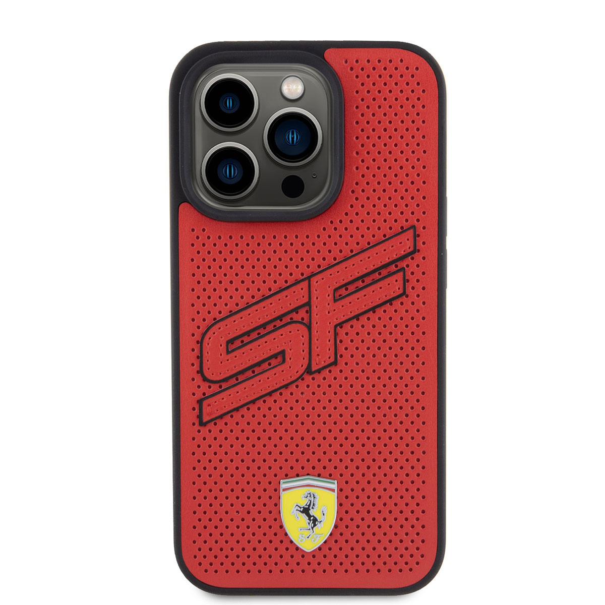 Ferrari Ferrari iPhone 15 Pro Hardcase Backcover Perforated - Rood, foto 3 van 6