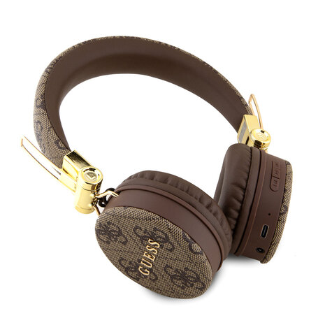 Guess Guess Bluetooth Headphones - 4G with Round Shape - Brown Guess Guess Bluetooth Headphones - 4G with Round Shape - Brown
