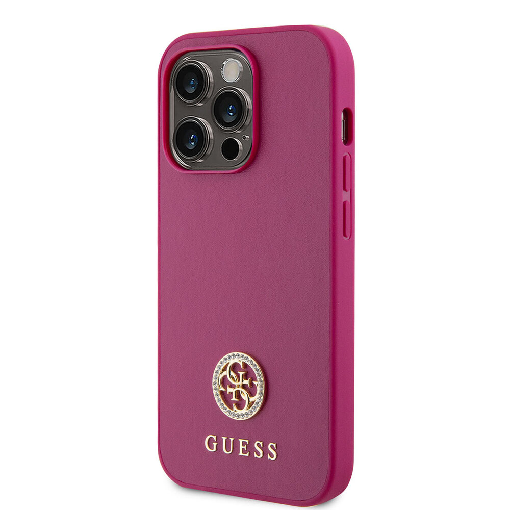Guess Guess iPhone 15 Pro Hardcase-Rückseite - Strass - Rosa Guess Guess iPhone 15 Pro Hardcase-Rückseite - Strass - Rosa