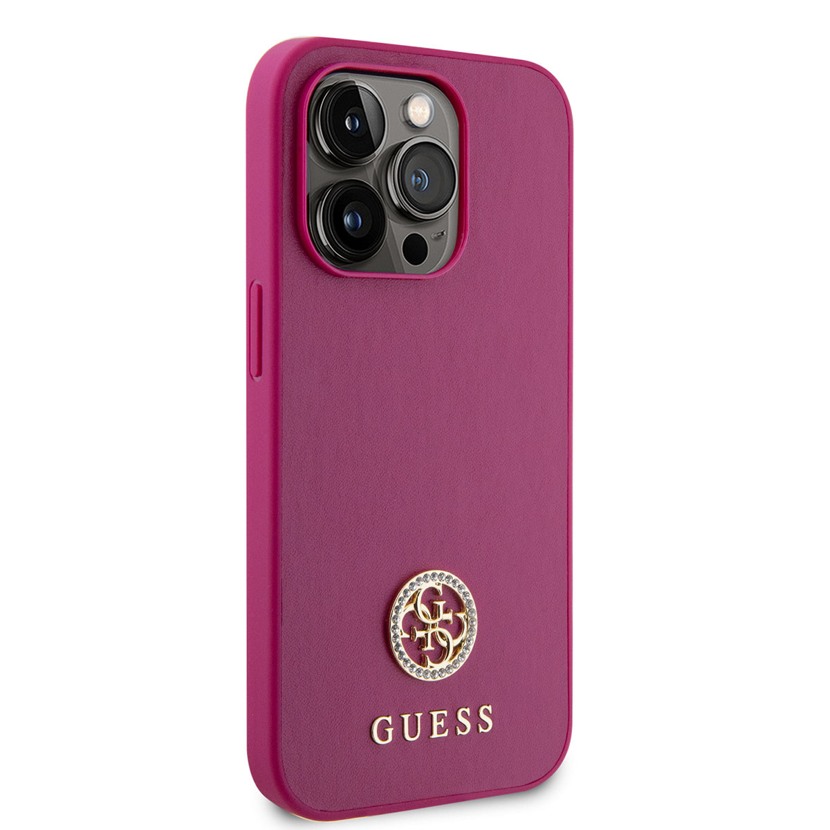Guess Guess iPhone 15 Pro Hardcase Backcover Strass - Roze, foto 4 van 6