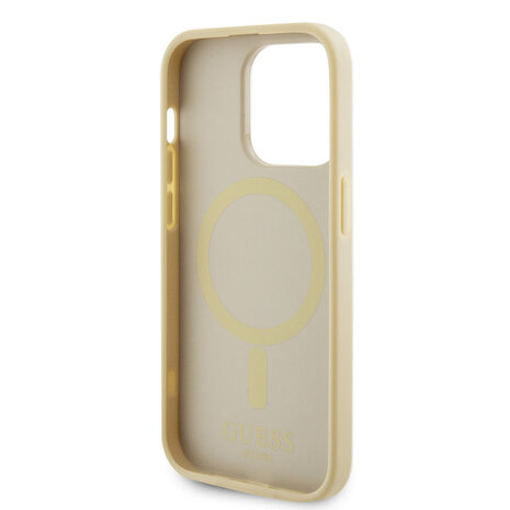 Guess Guess iPhone 14 Pro Hardcase-Rückseite - Saffiano - Beige Guess Guess iPhone 14 Pro Hardcase-Rückseite - Saffiano - Beige