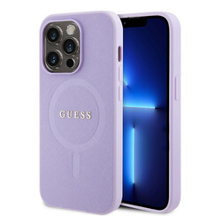 Guess iPhone 14 Pro Hardcase Backcover Saffiano - Paars