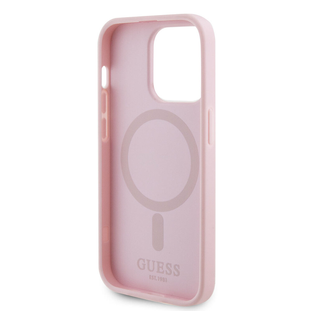 Guess Guess iPhone 14 Pro Hardcase-Rückseite - Saffiano - Rosa Guess Guess iPhone 14 Pro Hardcase-Rückseite - Saffiano - Rosa