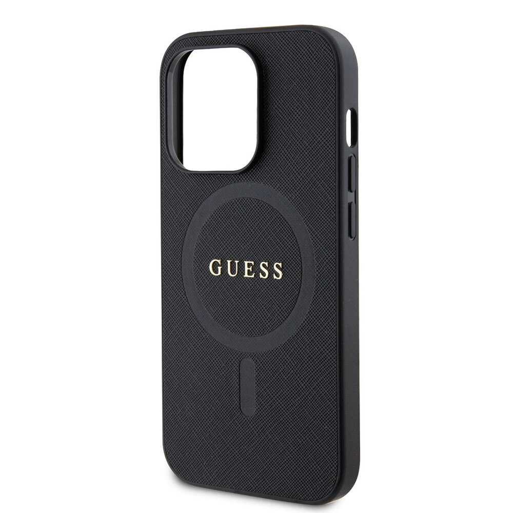 Guess Guess iPhone 15 Pro Hardcase - Saffiano - Black Guess Guess iPhone 15 Pro Hardcase - Saffiano - Black