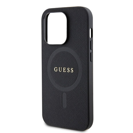 Guess Guess iPhone 15 Pro Hardcase - Saffiano - Black Guess Guess iPhone 15 Pro Hardcase - Saffiano - Black