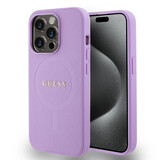Guess Guess iPhone 15 Pro Hardcase-Rückseite - Saffiano - Lila Guess Guess iPhone 15 Pro Hardcase-Rückseite - Saffiano - Lila