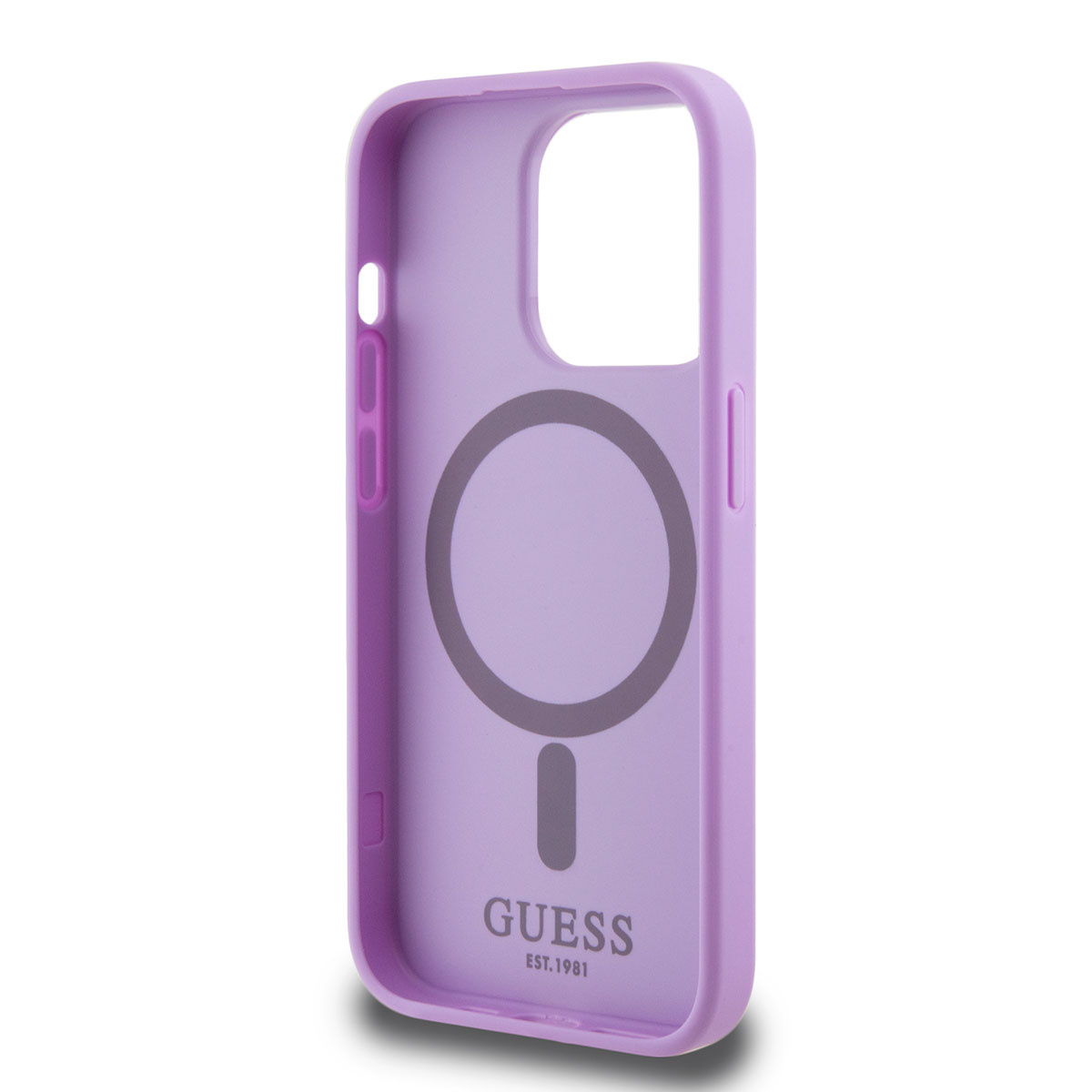 Guess Guess iPhone 15 Pro Hardcase Backcover Saffiano - Paars, foto 6 van 6