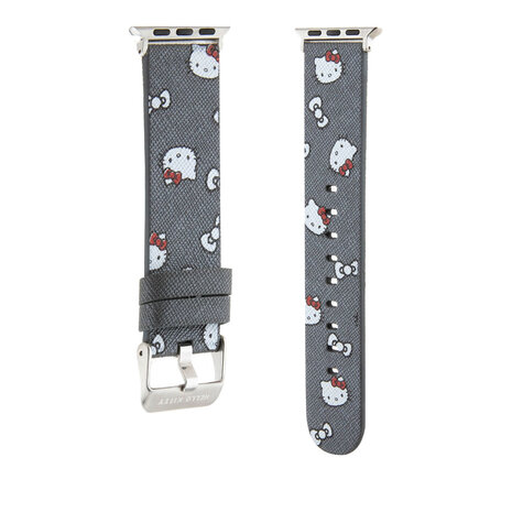 Hello Kitty Hello Kitty Apple Watch Straps Heads and bows pettern - Zilver Hello Kitty Hello Kitty Apple Watch Straps Heads and bows pettern - Zilver