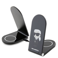 Karl Lagerfeld Magnetische Bureau-oplader - Ikonik - Zwart