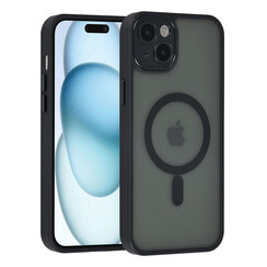 UNIQ Accessory iPhone 15 & 14 Plus Hardcase Backcover Magsafe & lens protector - Zwart
