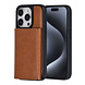 UNIQ Accessory UNIQAccessory iPhone 15 Pro Back cover case - with removable card holder - Light Brown UNIQ Accessory UNIQAccessory iPhone 15 Pro Back cover case - with removable card holder - Light Brown