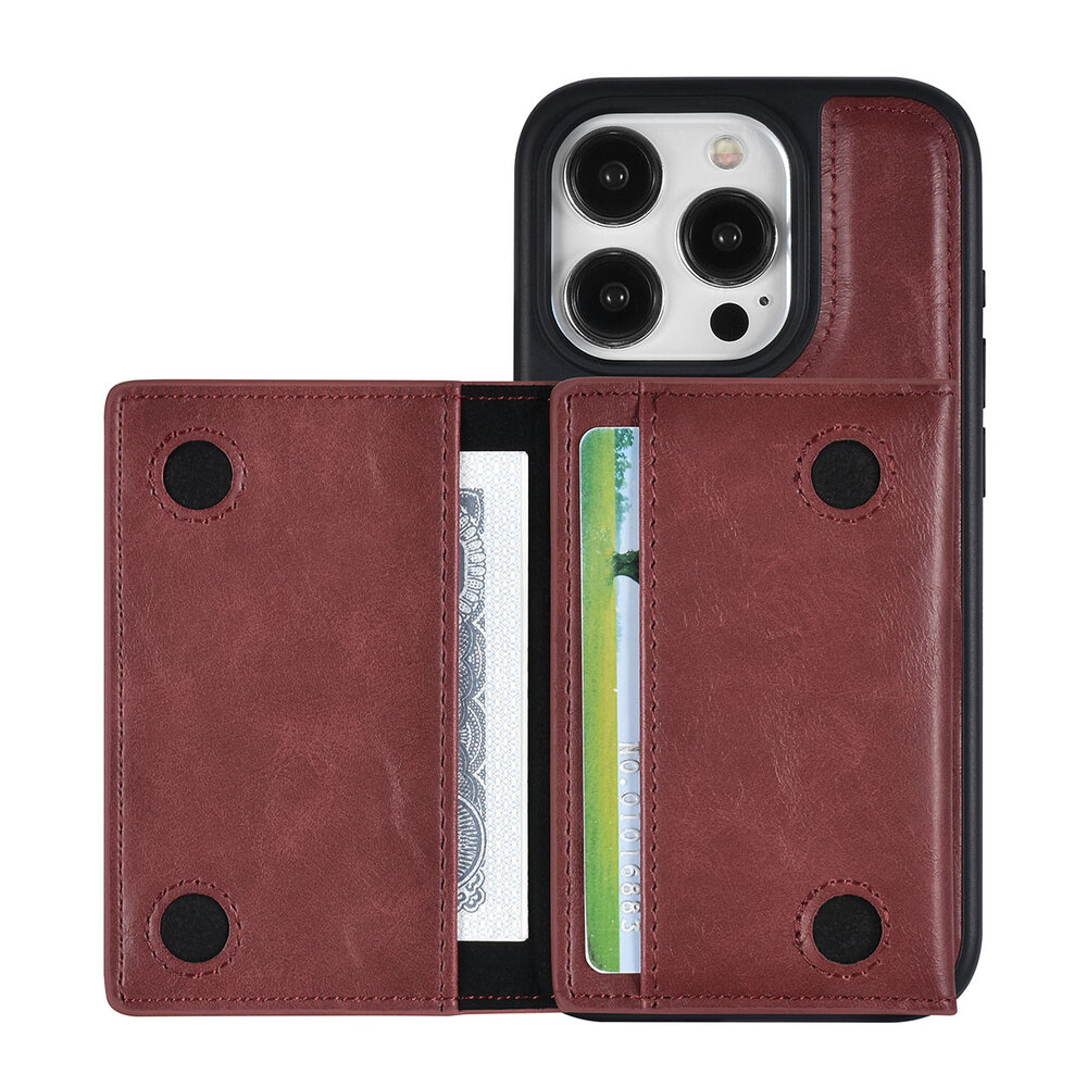 UNIQ Accessory UNIQAccessory iPhone 15 Pro Back cover case - with removable card holder - Red UNIQ Accessory UNIQAccessory iPhone 15 Pro Back cover case - with removable card holder - Red