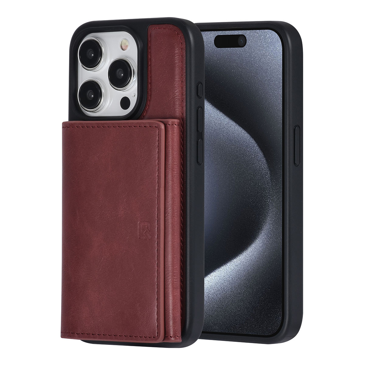 UNIQ Accessory UNIQAccessory iPhone 15 Pro Backcover hoesje met afneembare Pasjeshouder - Rood, foto 5 van 6